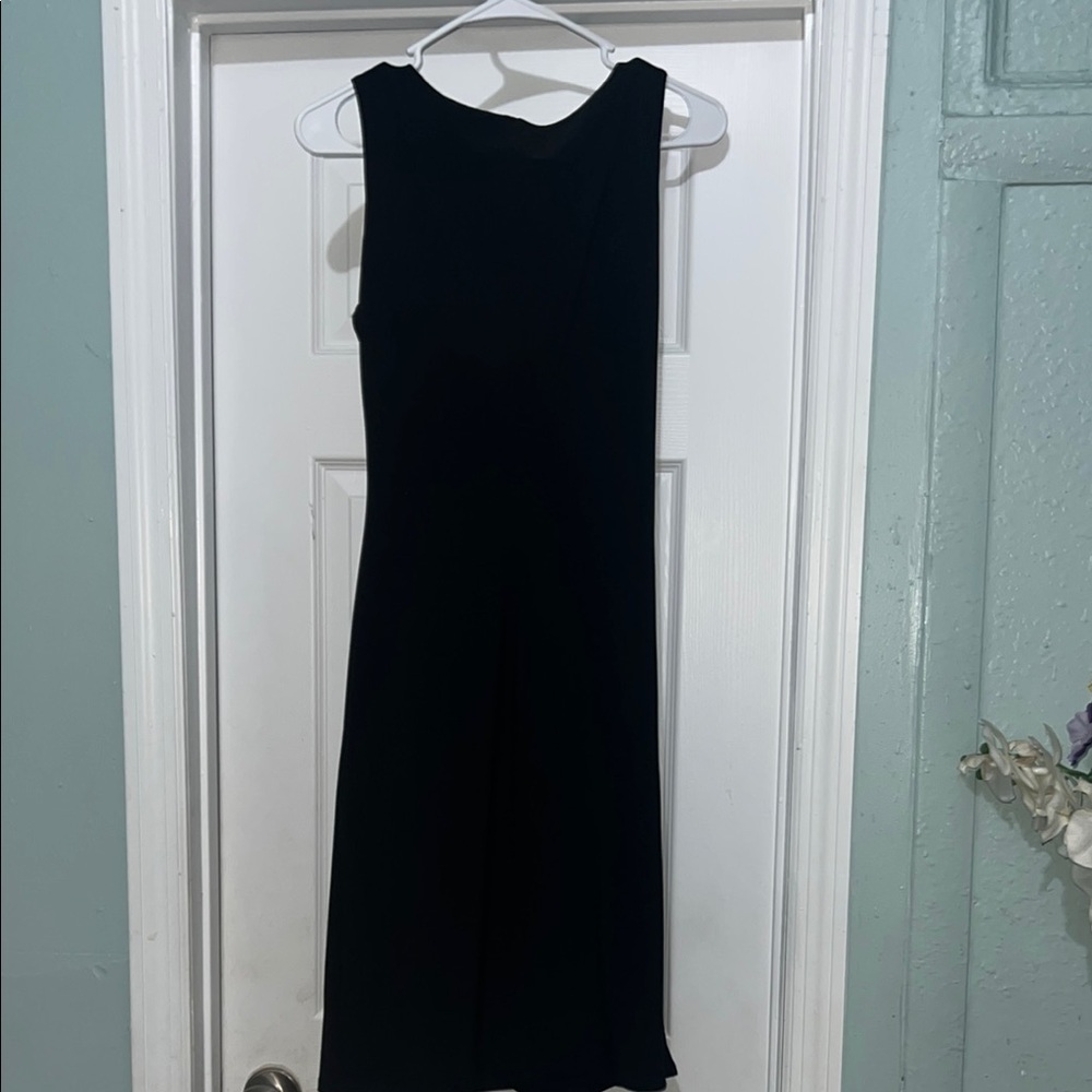 American Living Black Sheath V-Neck Midi Dress - Picture 6 of 6